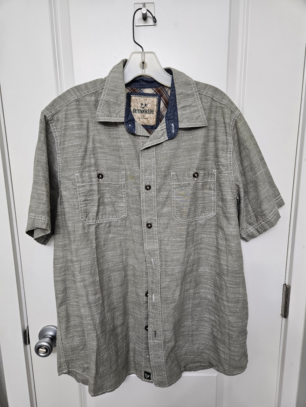 Outdoor Life Men's Short-Sleeve Button-Up Shirt Large